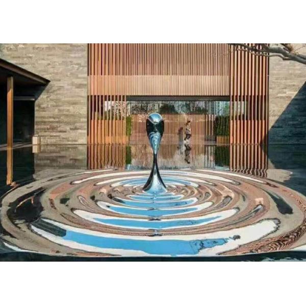 Скульптура нержавеющей стали падения воды OEM отполированная зеркалом современная