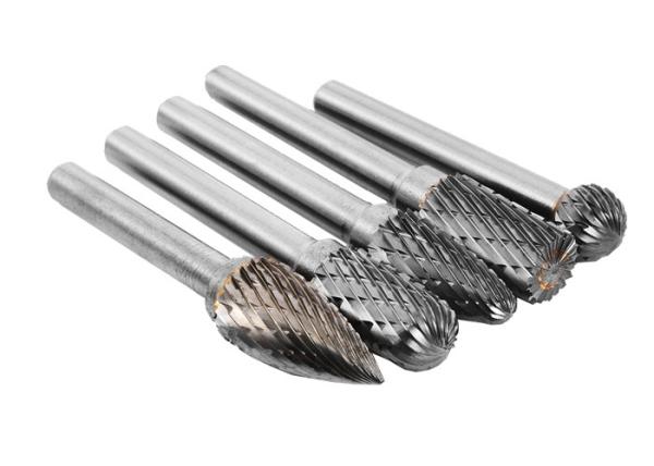 Cemented Tungsten Carbide Rotary Burrs Cross Cut For Stainless Steel Cutting