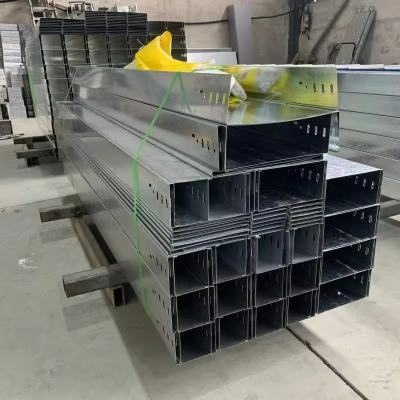 Commercial Hot Dip Galvanized Cable Tray Height 50mm-1000mm Ventilation Groove Perforation Groove