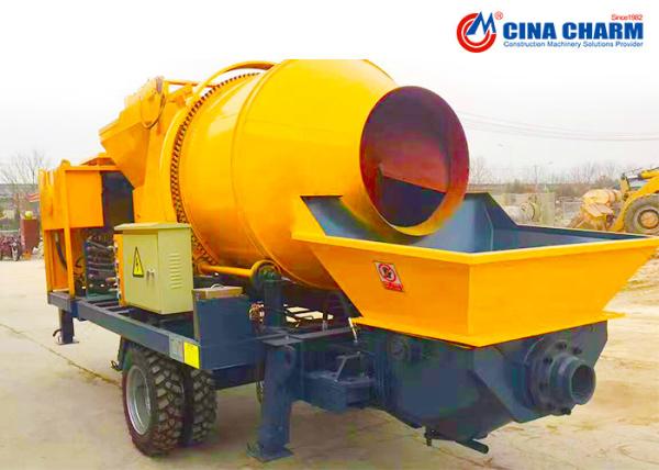 Diesel Power Concrete Mixer Pump Machine 40m3 / H With 100m Pipe