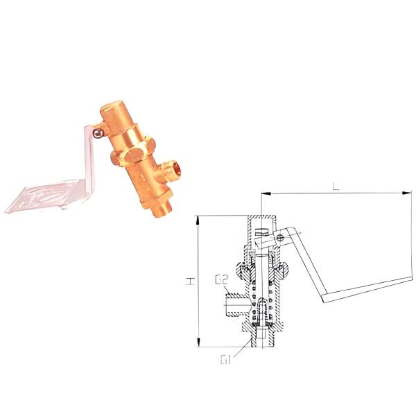 1.0MPA Presión válvula de pie de cobre de latón para una funcionalidad confiable