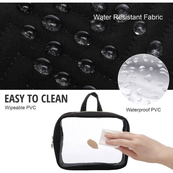 Lager Capacity Waterproof Durable Soft Cosmetic Bag Toiletry Bag With Handle