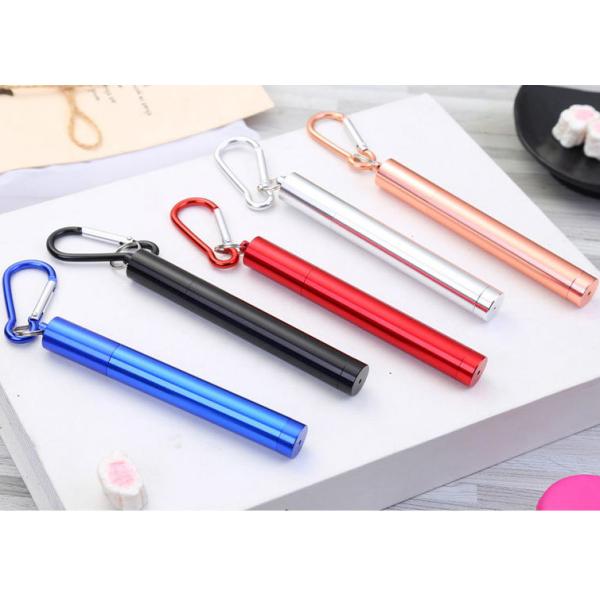 Durable Kitchen Household Items Telescopic Stainless Steel Straws Three Section