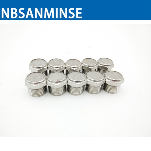 1/8 1/4 3/8 1/2 Stainless Steel Silencer BSL-SSM Type Muffler Pneumatic Parts