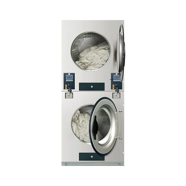 High-Efficiency Double-Deck Self-Service Laundry Dryer - Multi-Language, Remote Monitoring, Gas/Electric Heating
