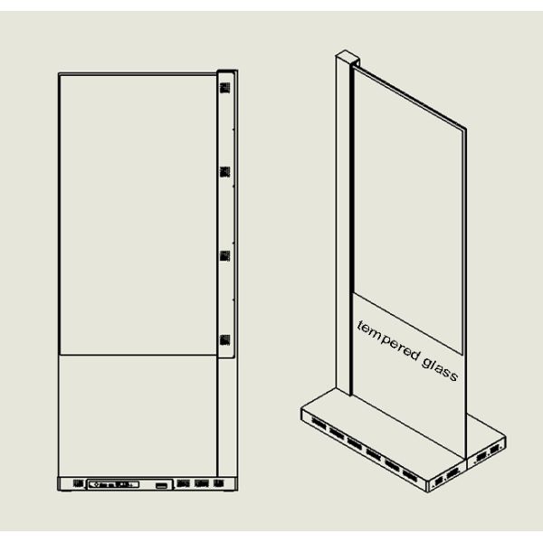 55 Inch Transparent OLED Screen Monitor Digital Signage Display Stand Transparent Advertising LCD Screen