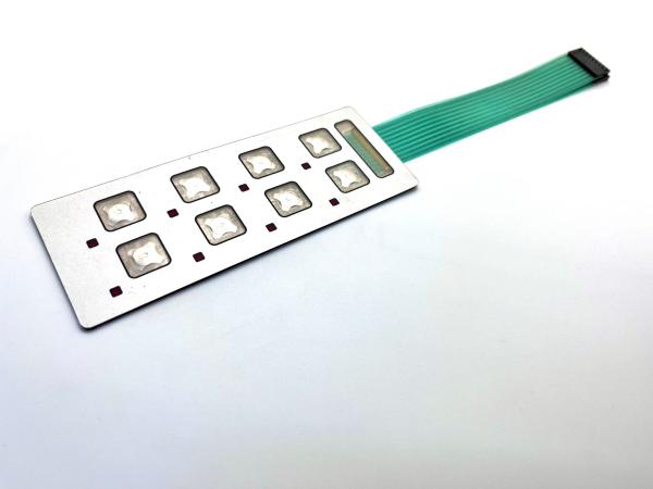 3V-24V Operating Voltage LED Membrane Switch with Carbon Ink Emi Layer and 2.54MM Pitch Connect