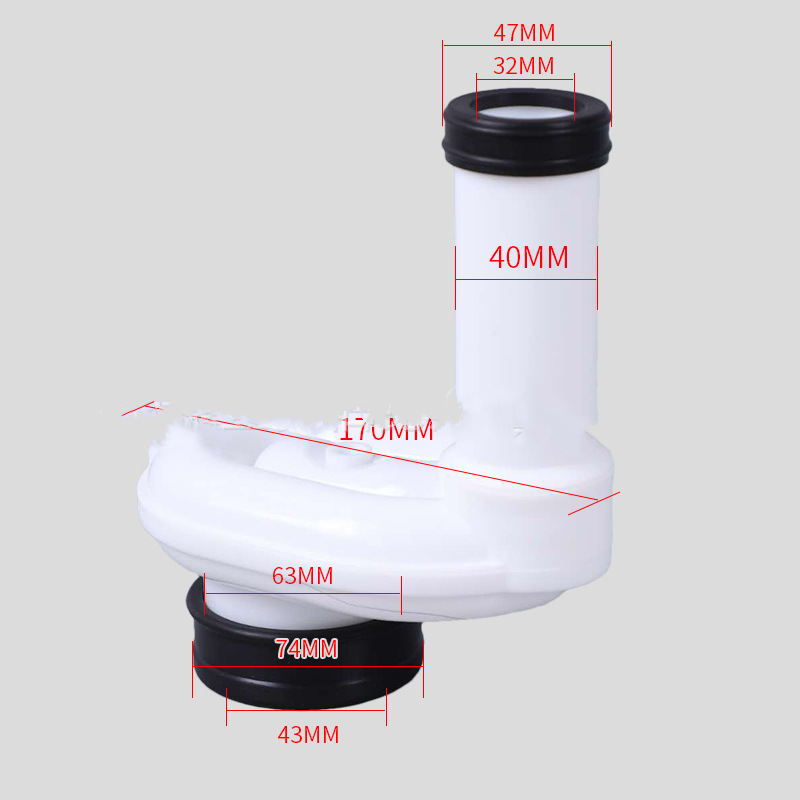 Urinal Anti-Odor Sewage Pipe Displacement Concealed Drain Valve Wall-Type Drainage Connector Sewage Pipe Sewage Accessory
