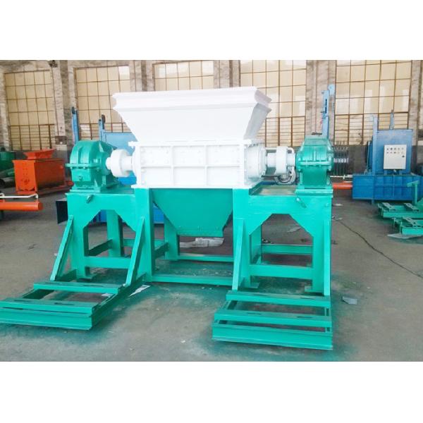 Φ300×30 Knife Size Twin Shaft Shredder / Waste Rubber Shredder Machine 11 Ton