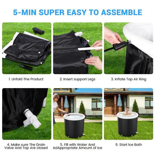 Outdoor Sports & Fitness Cooling System Home Use Inflatable PVC Ice Bath Water Chiller Fast Ice Cold Plunge Tub for Water Filter