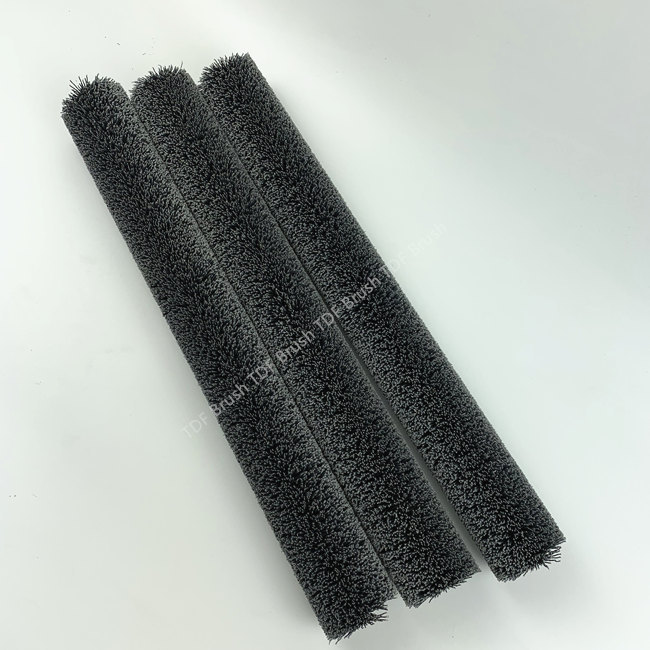 Abrasive Filament Brush Roller Gray Nylon SiC For Metal Deburring And Polishing