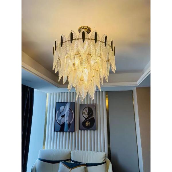 Modern Hotel Lighting Dining Room Luxury Glass Chandeliers Crystal Pendant Lamp Led For Home Decor Weding Lighting