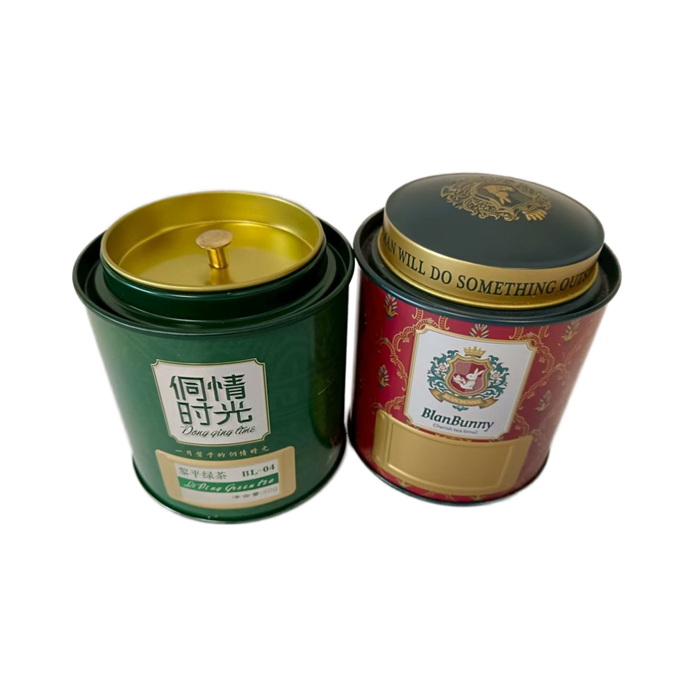 Luxury Empty Metal Tea Tin Cans Double Lid Airtight Container For Candle Coffee Food Crafts