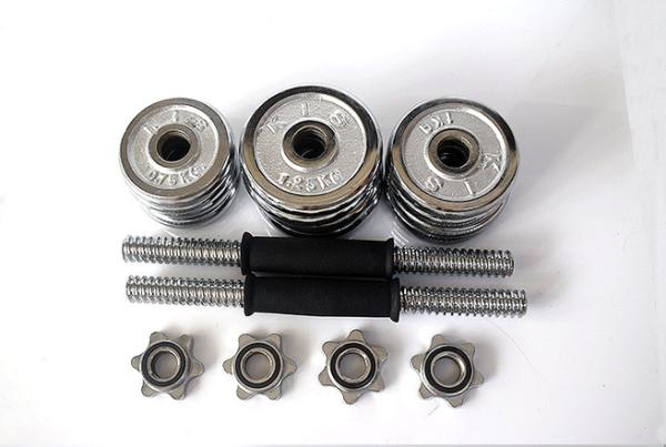 cast iron 10kg -60kg Crossfit Gym Basic Equipment Adjustable Chrome Dumbbell