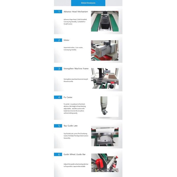 Semi-Automatic Carton Sealer with 20m/min Conveyor Speed for Flexible Manufacturing