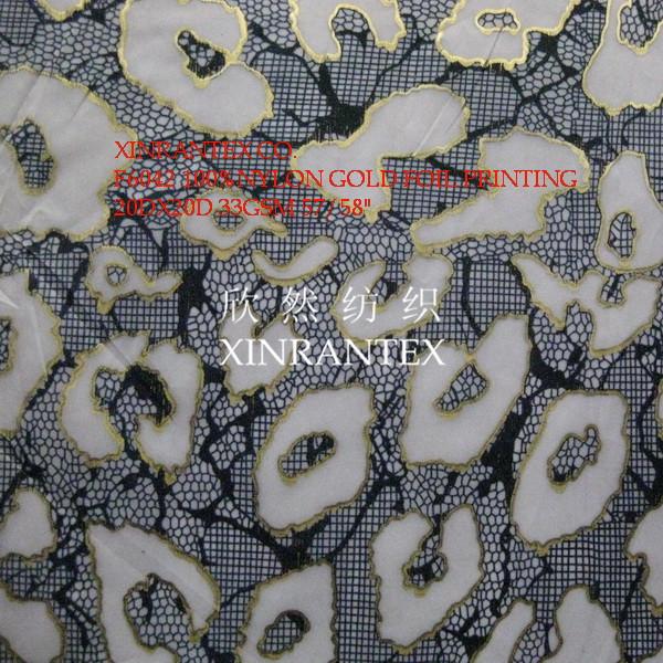 F6042 sun-protective cloth fabric 100%nylon taffeta silver foil finishing in summer season