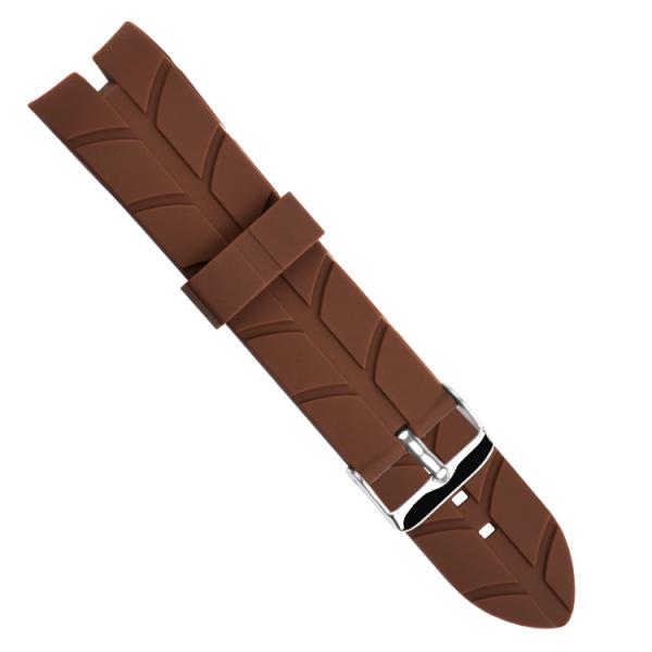 Лист текстурируют ремешки для часов людей резиновые, ремешок силикона 24mm