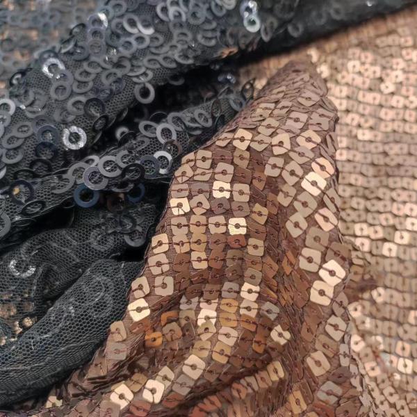 Связанная сетка 100% хлопок шифровала шарик ткани 75Dx75D 3mm Sequin