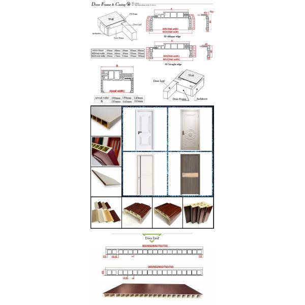 Eco Friendly Internal Living Room Doors , Termite Resistant WPC Wooden Door