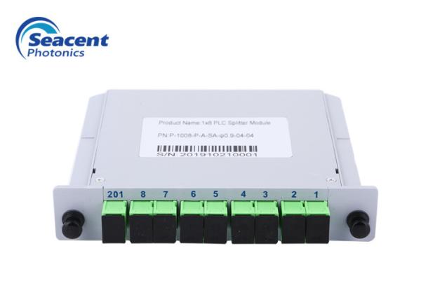 1x8 Fiber Optic PLC Splitter Box Insertion Module 0.9mm With SC APC Connector