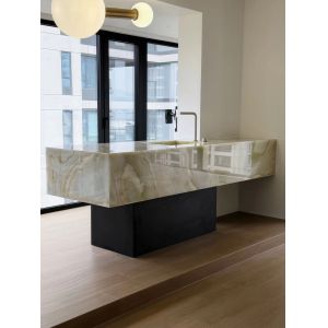 Luxury Verde Alpi Marble Countertop | Jade Green with Gold Veins for Kitchen & Bathroom