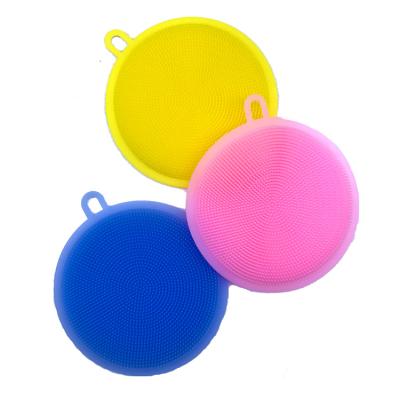 Non - Scratch Silicone Kitchen Brush Dish Scrubber Food - Grade Safe Silicone Approved