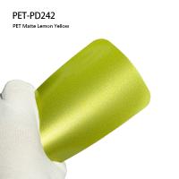 PET-PD242 PET Mat Citron Jaune Film d'emballage de voiture Autocollant en vinyle 7,5 mil