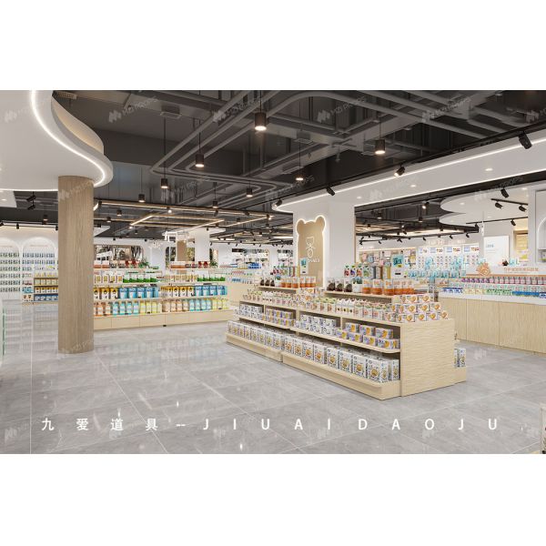 BBC023 Korean Minimalist Baby Clothing Rack  Safe & Eco-Friendly Baby Store Display for Maternity Shop Furniture