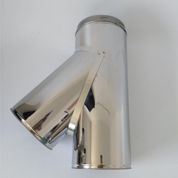 Diameter 80mm Double Wall Stainless Steel Chimney Pipe Flue 135 Degree Tee