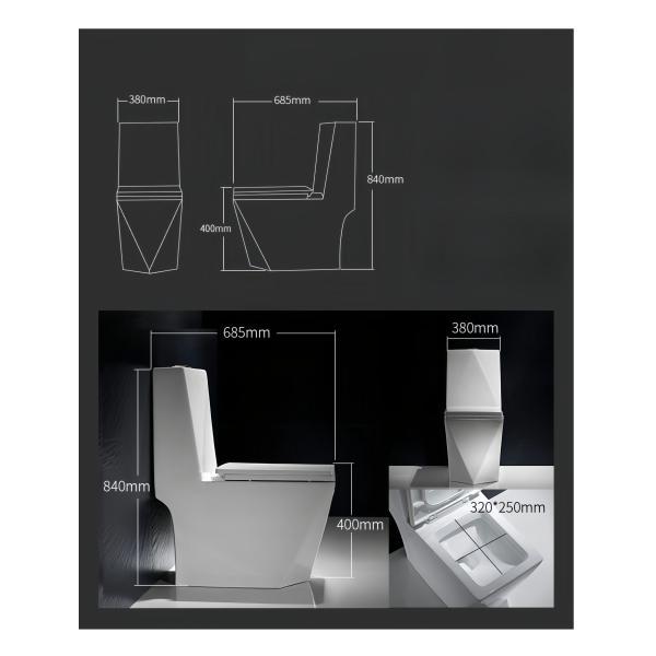 Ceramic Toilet Seat Sets and Sink Bathroom with Traditional Design Style Water Closet