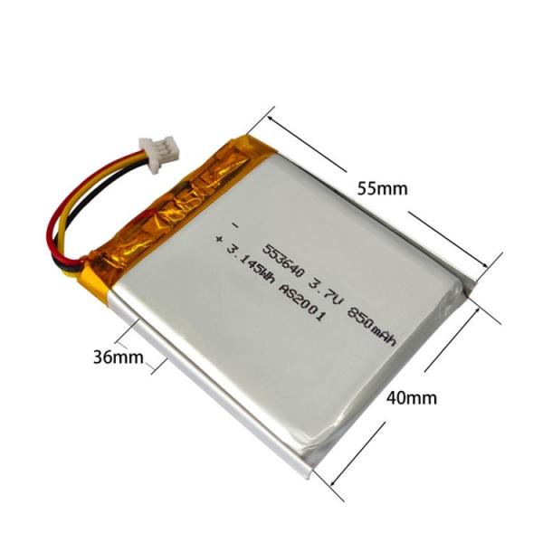 553640 перезаряжаемые блоков батарей 3.7V 850mAh полимера иона лития