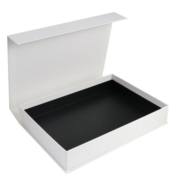 PURE White Luxury Gift Box Premium Black Velvet Lining Minimalist Wedding Jewelry Packaging Custom Logo Ready
