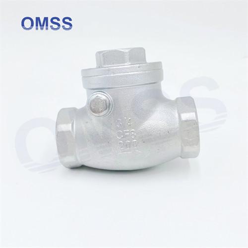 1 1/2 Screwed Pipe Fittings Stainless Steel Threaded Swing Check Valve Fittings