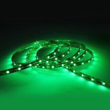 Low power consumption 12VDC 120 degree Green Ribbon LED Flexible Strip Lights