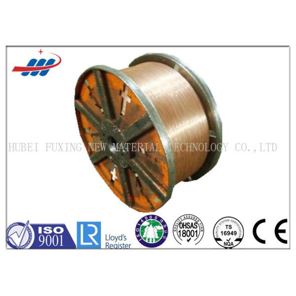 High Carbon Copper Coated Steel Wire For Brush / Rubber Tube , 0.78-1.65 Wire Gauge