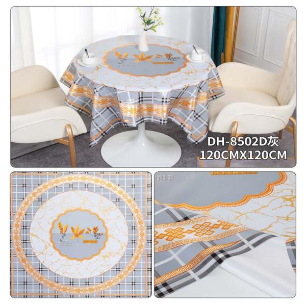 Нефтяной ПВХ Круглое пластинчатое столовое покрытие для 10 человек Белый круглый стол Классический стиль