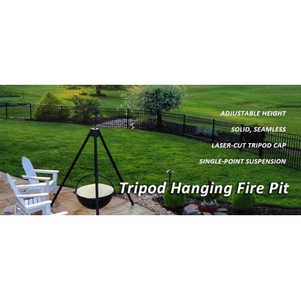 Подгонянный шар огня на открытом воздухе треноги подогревателей вися стальной с грилем БАРБЕКЮ