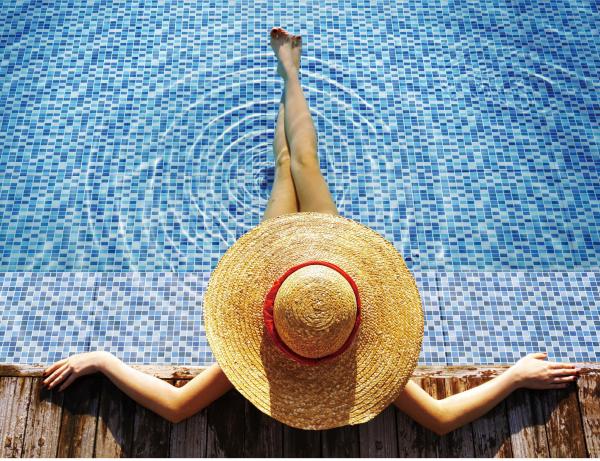 Blue Swimming Pool Mosaic Tiles 300x300mm Glazed Ceramic