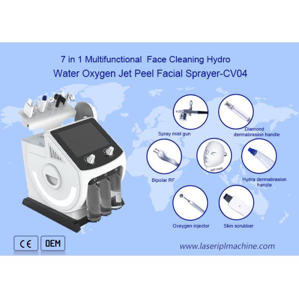 8 in 1 Deep Cleaning Face Lifting Multifunctional Rf Microdermabrasion Hydro Facial Machine