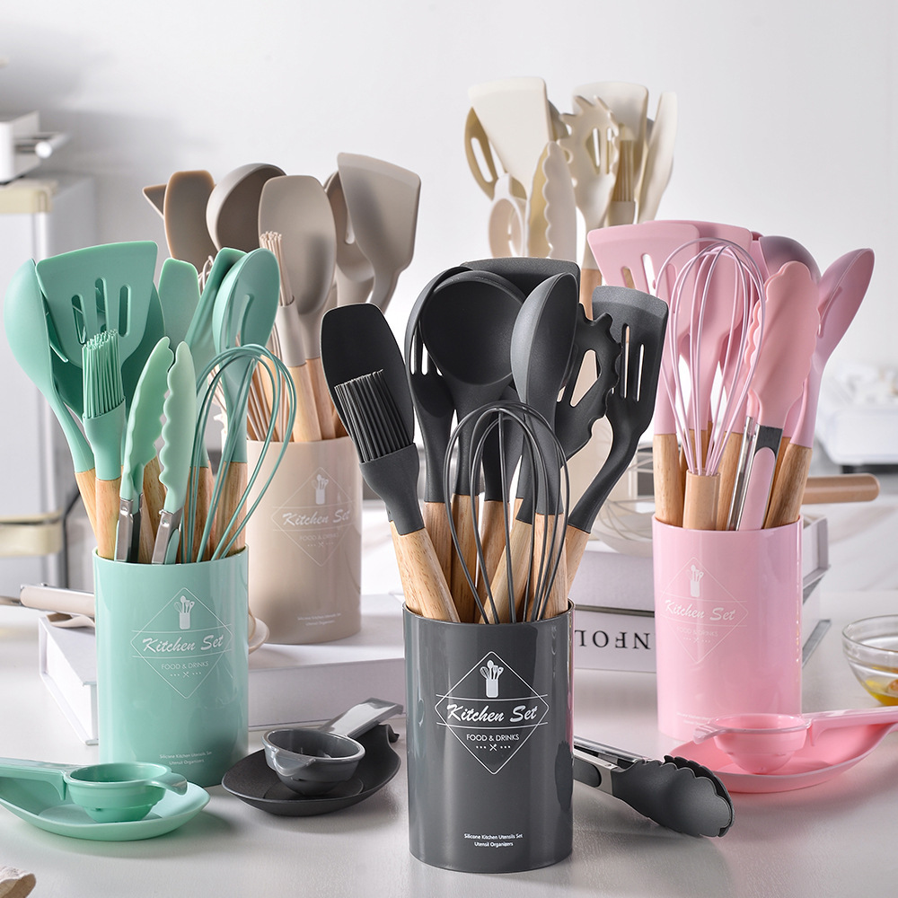 Factory Wholesale Silicone Kitchen Utensil Set for Distibutor Importer Reseller