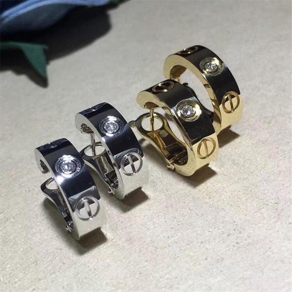C love series diamond earring 18k gold  white gold yellow gold rose gold bracelet  Jewelry factory in Shenzhen, China