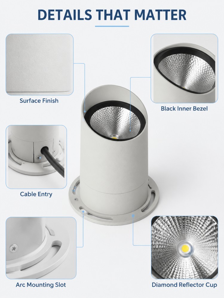 Surface Mounted COB Design LED Inground Tree Uplight 10‑60W For Landscape Facade Project