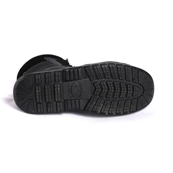 Waterproof Steel Toe Footwear Anti Slip PU Sole Lace Up Work Boots Black Color Man Safety Shoes