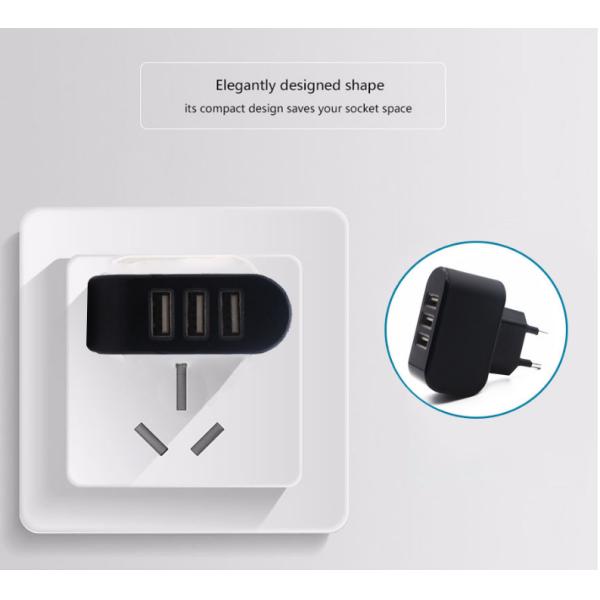 5V 2.4A QC Quick Charge 3.0 Charger , Universal disposable 3 Port USB Travel Wall Charger Adapter