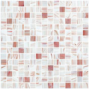 Plain white with gold line glass mosaic mix pattern square kitchen backspalsh