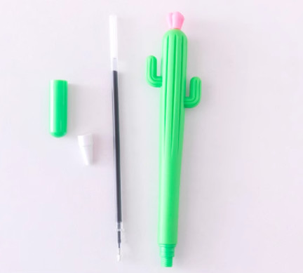 Cute Cactus Neutral Pen Learning Black Signature Pen Primary School Student Award Gift Creative Stationery