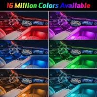 Festas Noturnas Iluminação Ambiental LED Veículo Quatro modos Bluetooth Iluminação Ambiental Interior de Veículo