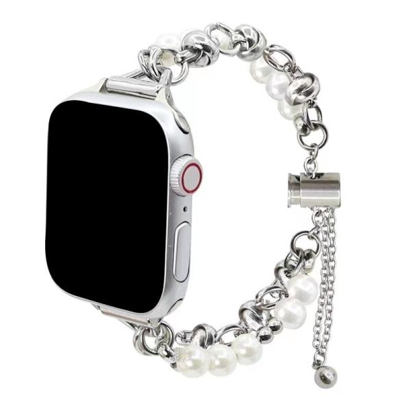 Частная форма IWatch 8 7 6 5 4 3 SE Модный жемчужный пояс умные часы ремень без часов