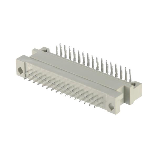 Straight Female 2 Row DIN 41612 Connector 64 Pin Vertical PCB Rated Current 3A