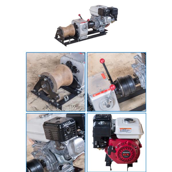 1 Ton Small Gasoline Capstan Winch Cable Pulling Tools With Honda GX160 5.5HP